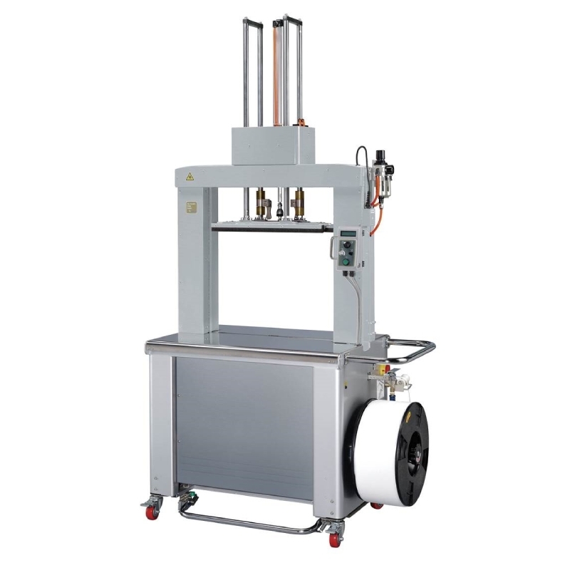 Transpak Automatic Strapping Machine With Dual Pneumatic Press (Stainless Steel) TP-702 PS